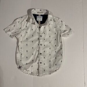 Denim & Flower Boys sleeve shirt Size 4T Used